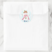Bonhomme de neige (Wow!) beloning Ronde Sticker (Tas)
