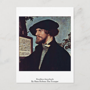 Boniface Amerbach door Hans Holbein de Younger Briefkaart