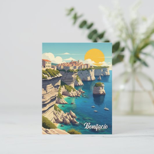 Bonifacio Corsica Frankrijk Reizen Briefkaart (Staand voorkant)