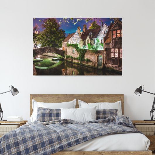 Bonifaciusbrug in Brugge Canvas Afdruk (Insitu (Slaapkamer))