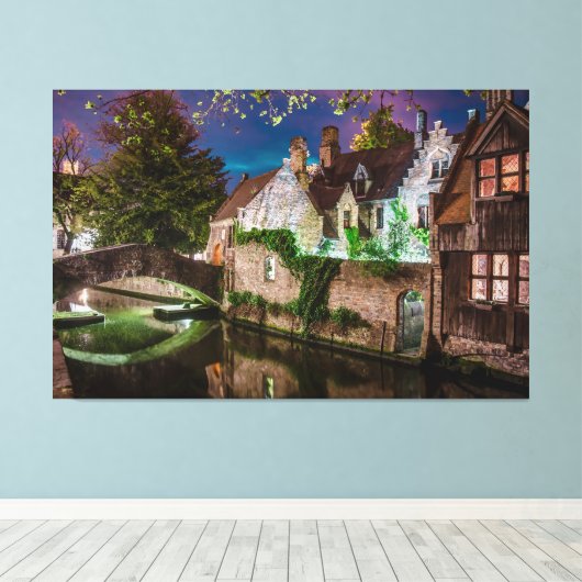 Bonifaciusbrug in Brugge Canvas Afdruk (Insitu (Houten vloer))