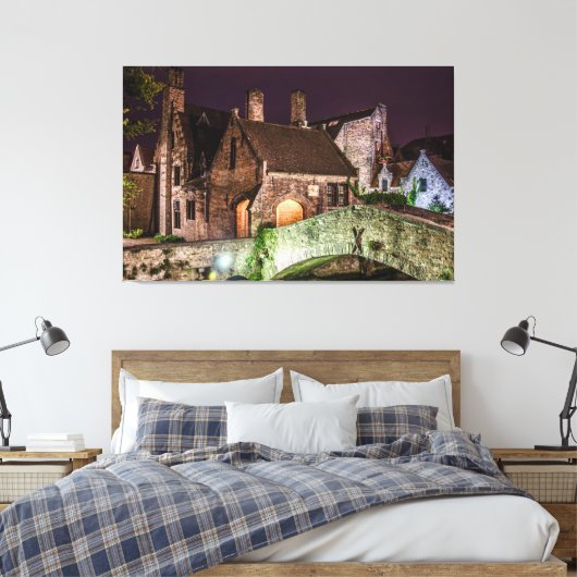 Bonifaciusbrug in Brugge Canvas Afdruk (Insitu (Slaapkamer))