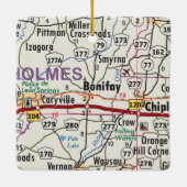 Bonifay Florida Map Keramisch Ornament (Achterkant)