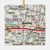 Bonifay Florida Map Keramisch Ornament (Voorkant)