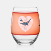 Bonis Avibus Drinkware Set Stemless Wine Glass Wijnglas Zonder Voet (Achterkant)