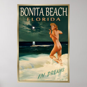 Bonita Beach Florida Nieuwe Originele Marilyn Monr Poster