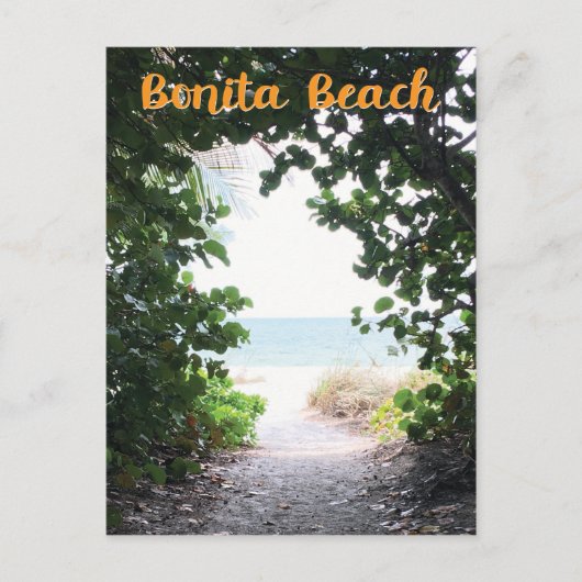 Bonita Beach, Florida strand ingang foto Briefkaart (Voorkant)
