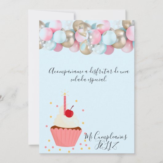 bonita Invitation de festejo Kaart (Voorkant)