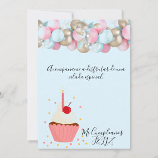 bonita Invitation de festejo Kaart