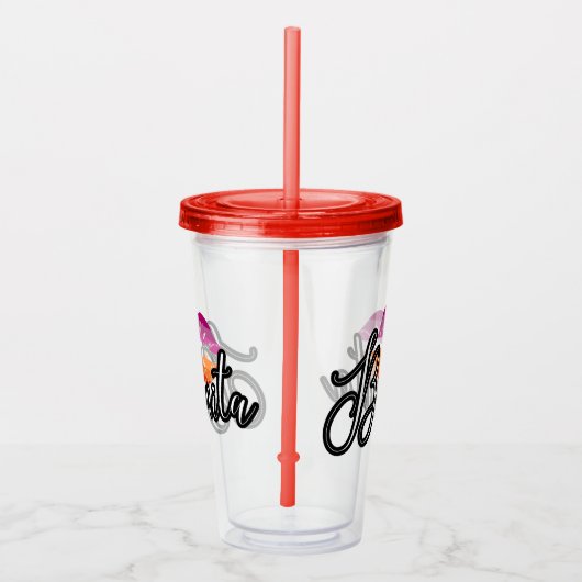 Bonita Lesbisch Kus Acryl Drinkbeker (Rechts)