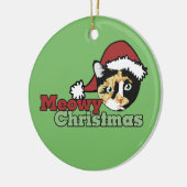 Bonita Merry Christmas Meow Cat Keramisch Ornament (Links)