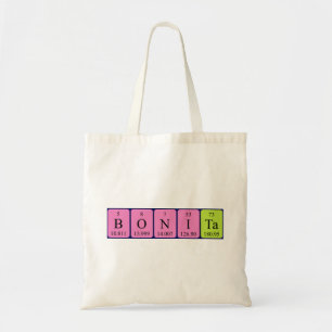 Bonita Periodieke Naam canvas tas