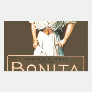 bonita rechthoekige sticker