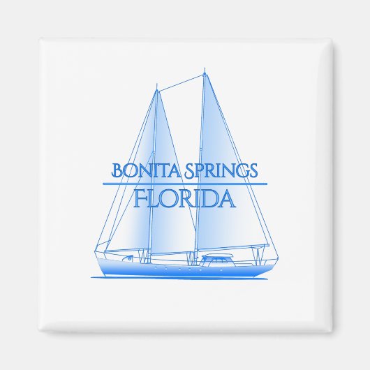 Bonita Springs Coastal Nautical Sailor Magneet (Voorkant)