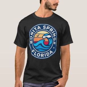 Bonita Springs Florida FL Nautical Waves D T-shirt