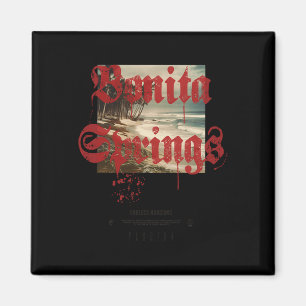 Bonita Springs Florida Fl Vintage Tattoo Strand Su Magneet