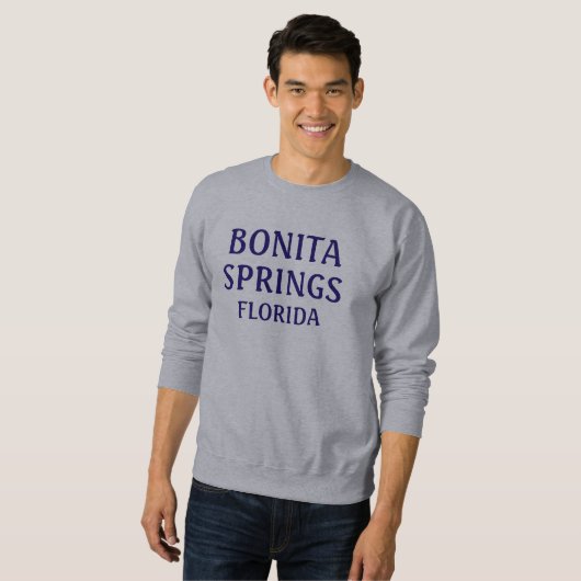 Bonita Springs Florida Mannen Sweatshirt (Voorkant volledig)
