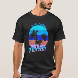 Bonita Springs Florida Retro Tropical Palm Trees V T-shirt