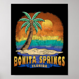 Bonita Springs Florida Vintage in nood souvenir Poster