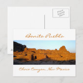Bonito Pueblo Chaco Canyon op Sunset Briefkaart (Voorkant / Achterkant)