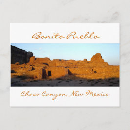 Bonito Pueblo Chaco Canyon op Sunset Briefkaart