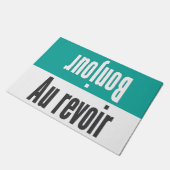 Bonjour - Au revoir door mat (Schuin)