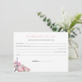 Bonjour Bebe | Baby shower advies voor ouders Kaart (Staand voorkant)