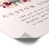 Bonjour Bébé Baby shower Custom Sign Sjabloon Poster (Hoek)