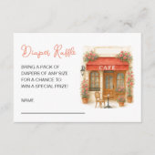 Bonjour Bebe Baby Shower Diaper Raffle Informatiekaartje (Voorkant)