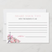 Bonjour Bebe | Baby shower Ouderschap tip pot Kaar Kaart (Voorkant)