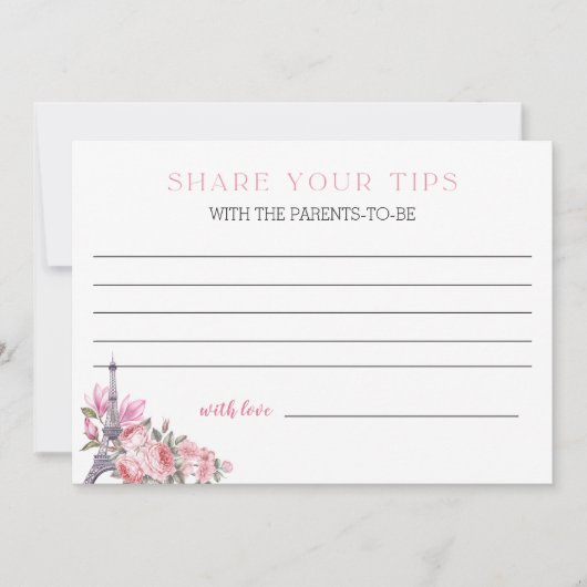 Bonjour Bebe | Baby shower Ouderschap tip pot Kaar Kaart (Voorkant)