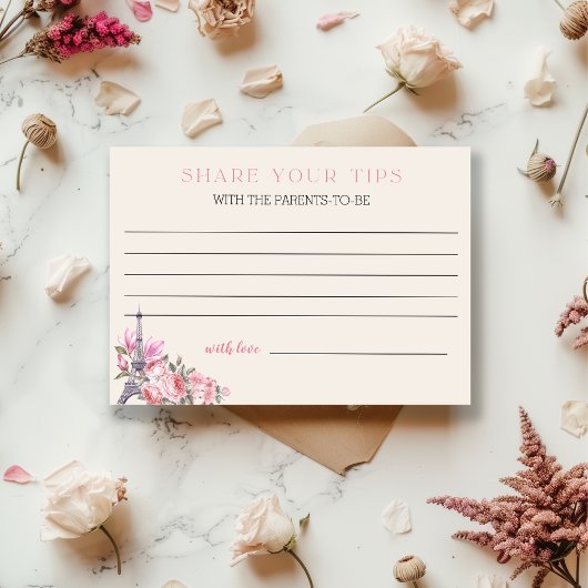 Bonjour Bebe | Baby shower Ouderschap tip pot Kaar Kaart