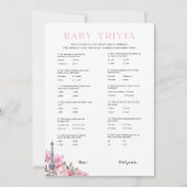 Bonjour Bebe | Baby Trivia Baby shower Game Kaart (Voorkant)