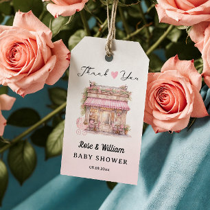 Bonjour Bebe Bedankt Favor Tag Paris Baby Shower Cadeaulabel