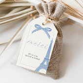 Bonjour Bébé Blue Paris Eiffel Baby shower Cadeaulabel
