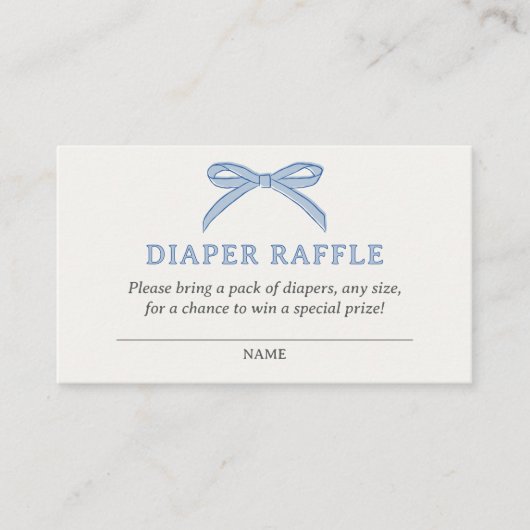 Bonjour Bébé Blue Paris Eiffel Diaper Raffle Informatiekaartje (Voorkant)