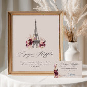 Bonjour Bébé Blush Diaper Raffle Card Informatiekaartje