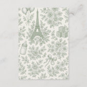 Bonjour Bebe Boeken voor Baby Sage Green French Jo Informatiekaartje (Achterkant)