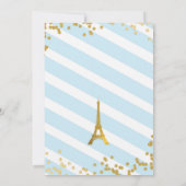 Bonjour Bebe Boy Baby shower Uitnodiging (Achterkant)