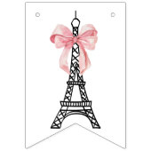 Bonjour Bébé Coquette Bow Paris Baby shower Vlaggetjes (Tweede vlag)