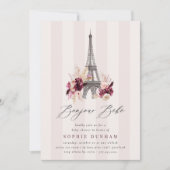 Bonjour Bébé Dubbelzijdig Baby shower Kaart (Voorkant)