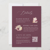 Bonjour Bébé Dubbelzijdig Baby shower Kaart (Achterkant)