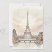 Bonjour Bebe eiffel tower French chic baby Shower Kaart (Achterkant)