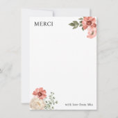 Bonjour Bebe Eiffel Tower Paris Baby shower Bedankkaart (Achterkant)