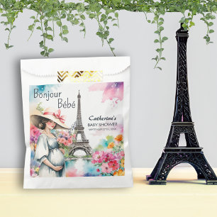 Bonjour Bebe Floral Eiffeltoren Parijs Baby shower Bedankzakje