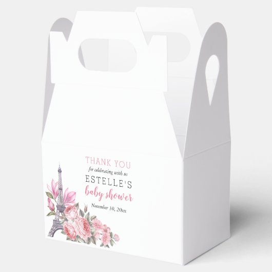 Bonjour Bebe | Floral Frans Baby shower Bedankdoosjes (Geopend)