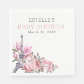 Bonjour Bebe | Floral Frans Baby shower Servet (Voorkant)