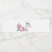 Bonjour Bebe | Floral Frans Baby shower Waterfles Etiket (Enkel label)