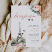 Bonjour Bébé Frankrijk Baby shower Uitnodiging