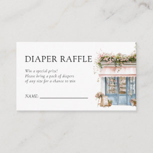 Bonjour Bébé Frans Baby shower Luier Raffle Informatiekaartje
